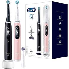 Oral b toothbrush heads Oral-B iO Serie 6 Electric Toothbrush Duo Black Lava/Pink Sand + 3 Brush Heads