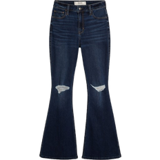 Viscose Clothing Hollister High Rise Flare Jeans - Dark Ripped