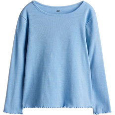 H&M Langarmshirt aus Jersey - Blau