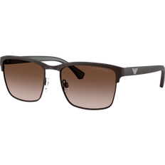 Sunglasses Emporio Armani Man Sunglass - Matte Brown/Gradient Brown