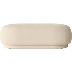White Poufs ferm LIVING Rico Ottoman Off White Pouffe