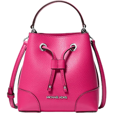 Michael Kors Mercer Small Pebbled Leather Bucket Bag - Dragonfruit