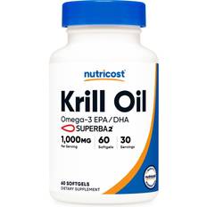 Nutricost Omega-3 EPA-DHA Krill Oil 1000mg 60 Softgels