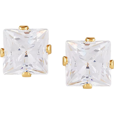 Macy's Princess Stud Earrings - Gold/Transparent