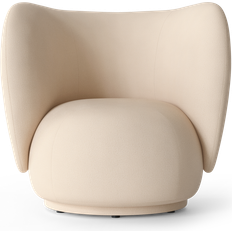 ferm LIVING Rico Brushed Off-White Loungestol 76.5cm