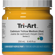 Gul Malemedier Tri-Art High Viscosity Acrylic Paint Cadmium Yellow Medium Hue 250ml