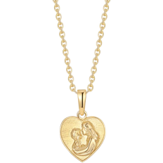 Støvring Design Heart with Mother and Child Necklace - Gold