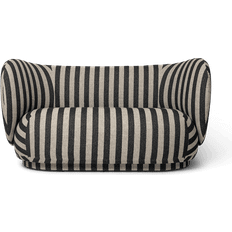 Oui Canapés ferm LIVING Rico Louisiana Black/White Sofa 148cm 2 Seater