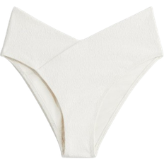 Bikinihosen H&M High Waist Cheeky Bikini Bottom - White