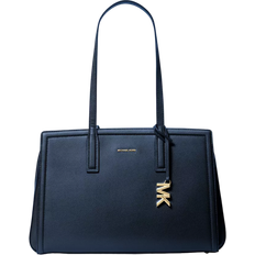 Michael Kors Laila Medium Leather Tote Bag - Navy