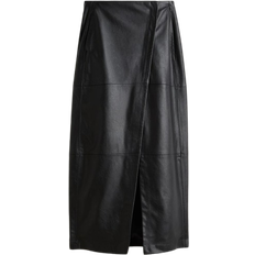 H&M Coated Wrap Skirt - Black