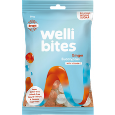 Wellibites Drops Ginger & Eucalyptus 50g 1pack