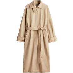 H&M Single Breasted Twill Trench Coat - Beige