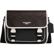 Buckle Handbags Coach Racer Messenger Bag In Signature Jacquard - J/Walnut/Chalk