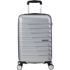 American Tourister Silver Suitcases American Tourister Trolley Flashline Spinner 55 20 Length 35 cm Sky Silver grau