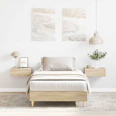 90 cm - Eg Sengerammer vidaXL Sengestel Uden Madras 90x190 cm Konstrueret Træ Sonoma-Eg Sengeramme