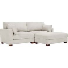 Ebern Designs Maelina Sea Salt Gray Corduroy Sofa 85.7" 3pcs 2 Seater