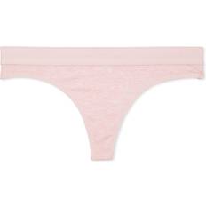 Victoria's Secret Logo Cotton Thong Panty - Heather Pink Petal