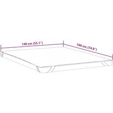 vidaXL Vit 140x190 cm Vattentät Madrasskydd Vit (190x140cm)