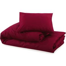 Polyester Dynebetræk vidaXL Sengetøj 140x200 cm Let Mikrofiberstof Bordeauxfarvet Dynebetræk Rød (200x140cm)