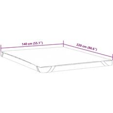 OEKO-TEX Mattress Covers vidaXL Protector 140x220 cm White Mattress Cover White