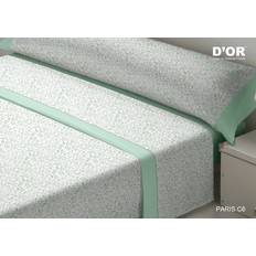 Dor Bedding Set PARIS Green King Size Franela Bed Linen Green