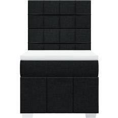 Senge & Madrasser vidaXL Med Madras 100x200 cm Stof Sort Kontinentalseng