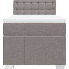 Senge & Madrasser vidaXL Med Madras 80x200 cm Stof Gråbrun Kontinentalseng