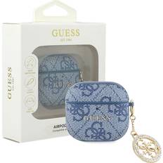 Guess Tillbehör för hörlurar Guess AirPods 4 4G Strass Charmfodral Blå