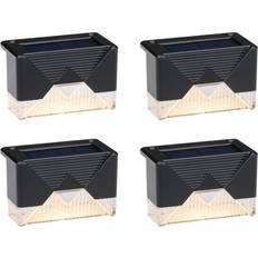 LED Sollampor Steg Och Staketbelysning Set 4