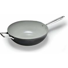 Moneta Wok Pans Moneta Alluflon Armonia Finegres Wok Double Handle