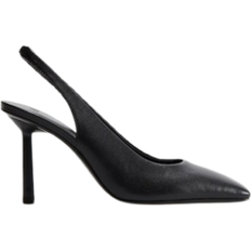 H&M Square-toe Slingback Court Shoes - Black