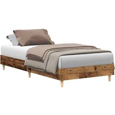 Beds & Mattresses vidaXL Bed Frame No Mattress 90 x 200 cm Black