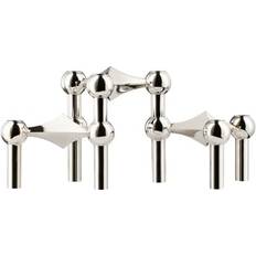 STOFF Nagel Zinc Chromium Candlestick 6.9cm 3pcs