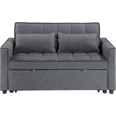 Ebern Designs Omorfo Dark Gray Sofa 53.2" 2 Seater