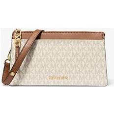 Natur Axelremsväskor Michael Kors Empire Large Signature Logo Crossbody Bag - Natural
