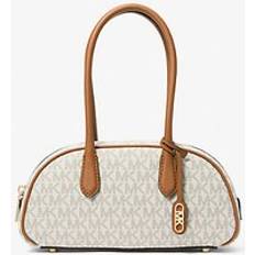 Natur Handväskor Michael Kors Lulu Small Signature Logo Satchel - Natural