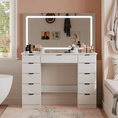 Brayden Studio Carien with Mirror 140 cm H x 110 cm W x 40 cm D Dressing Table 40x110cm