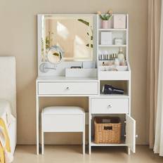 Metro Lane With Light Lulb 130 cm H x 87 cm W x 36 cm D Dressing Table 36x87cm