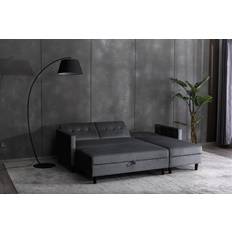 Hashtag Home Comeaux Reversible Sleeper Corner Bed 82cm H x 213cm W x 174cm D Sofa