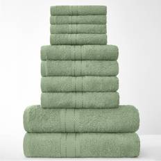 Cotton Towels Set of 10 Aqua