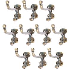Gold Coat Hooks Hammer And Tongs Flat Top Ball End Hat & W35mm x H85mm Coat Hook