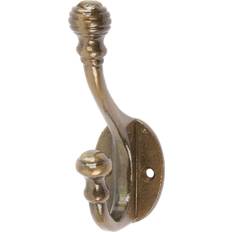 Gold Coat Hooks Hammer And Tongs Ball End Hat & W30mm x H95mm Brass Gold Coat Hook