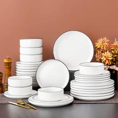 Ebern Designs 32-Piece Porcelain China Dinnerware Service For 8 - White Dinner Set