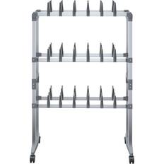 Silver Shoe Racks Rebrilliant Silver Rolling 40 Pairs Shoe Rack
