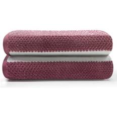 Textiles Royale Stripe Towels Set of 2 Bath Towel Pink