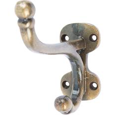 Gold Coat Hooks Hammer And Tongs Flat Top Ball End Hat & W35mm x H85mm Coat Hook