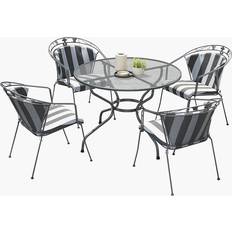 Pacific Lifestyle Elegance 4 Seat Cush - Grey Patio Dining Set
