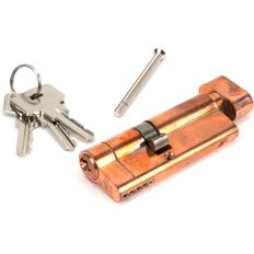 Brown Cylinder & Mortice Locks From The Anvil Polished Bronze 35 45T 5pin Euro Cylinder