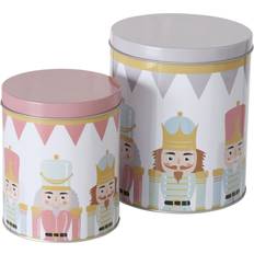 Keksdosen Archie Rund 2tlg Set 11&13,5 cm Metall Kuchendose 2Stk.